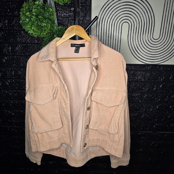 Forever 21 Tan Utility Jacket Casual Workwear - Picture 1 of 3
